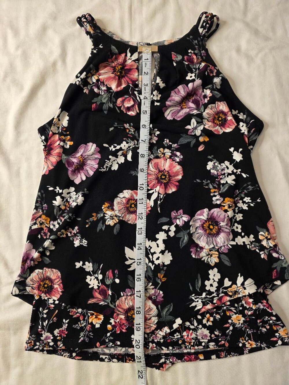 White House Black Market Floral Sleeveless Blouse, Size XS - Picture 6 of 10